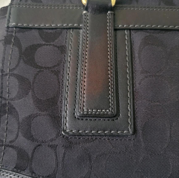 COACH Monogram Canvas Signature Logo Shoulder/ Handbag - Picture 6 of 16